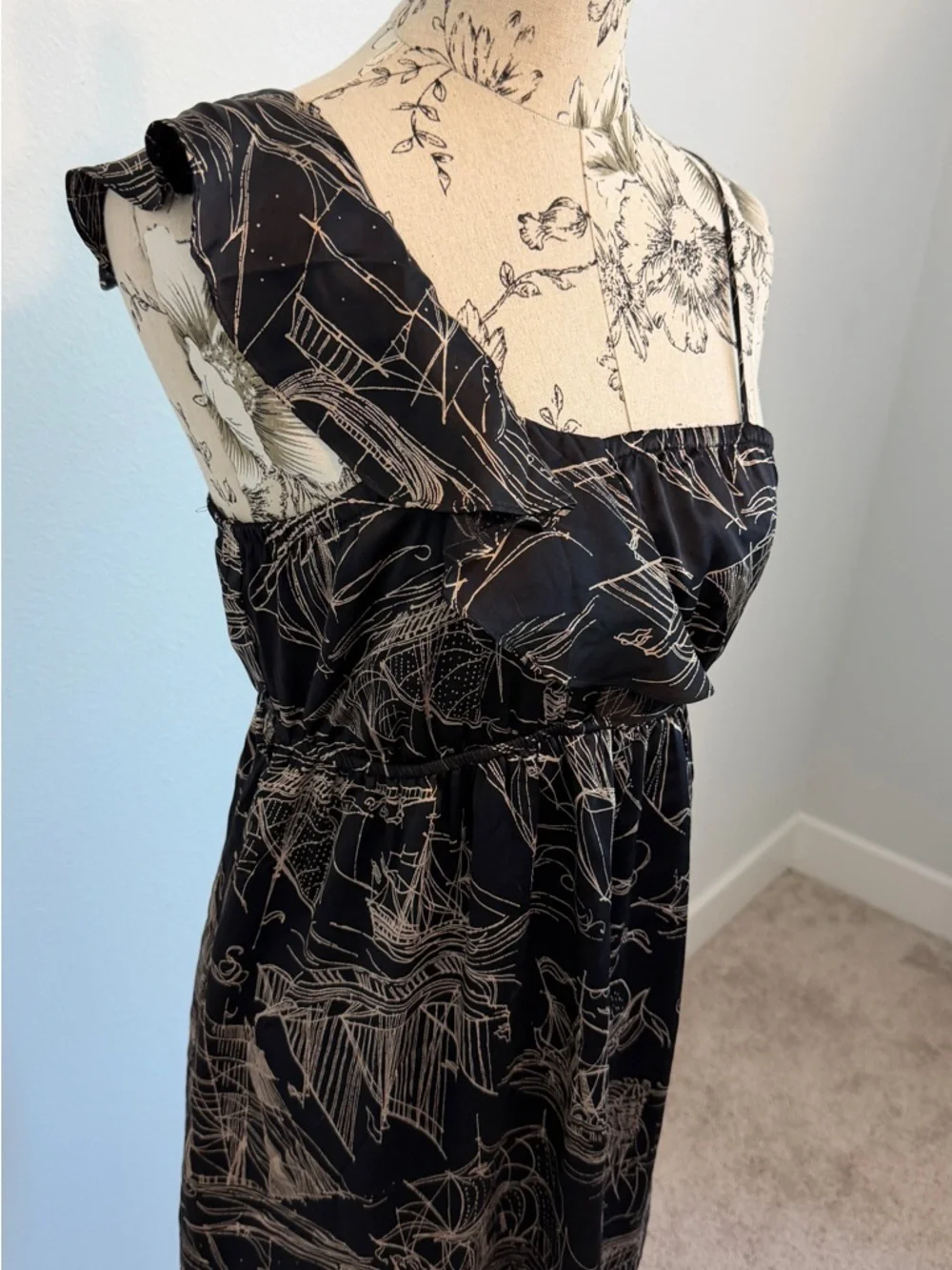 Voom by Joy Han Black One-Shoulder Print Mini Dress - Picture 4 of 12